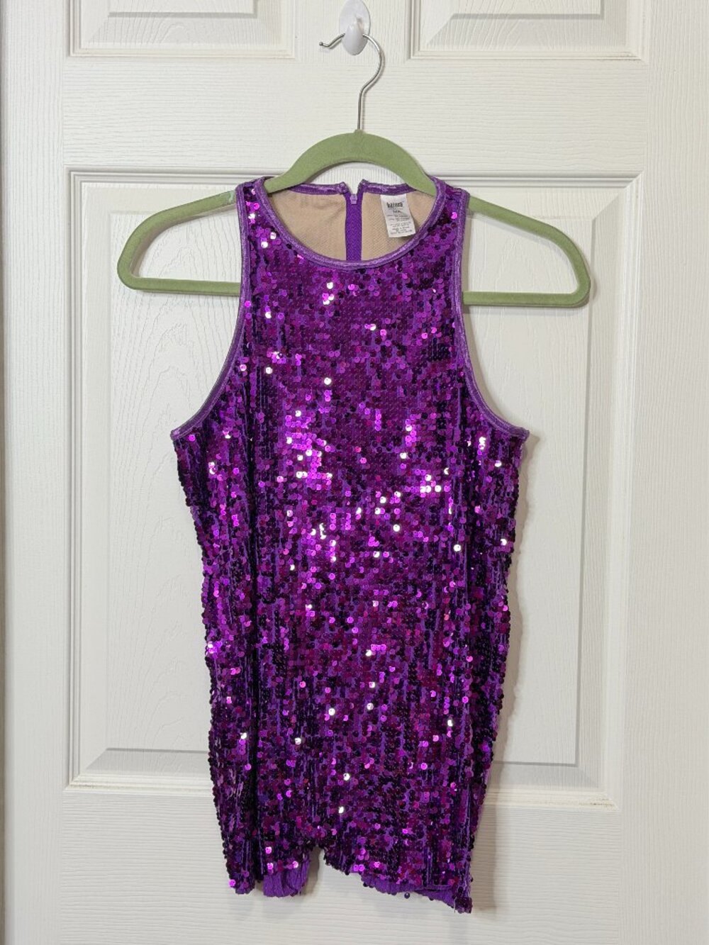 Purple Sequin Tank Top- Balera Dancewear, Women's Medium